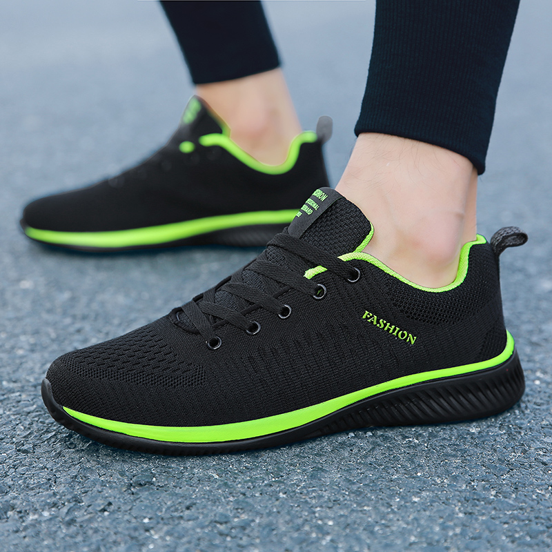 Knit Fabric Lace Up Sneakers - MAEDEF buty sportowe dla mężczyzn buty
