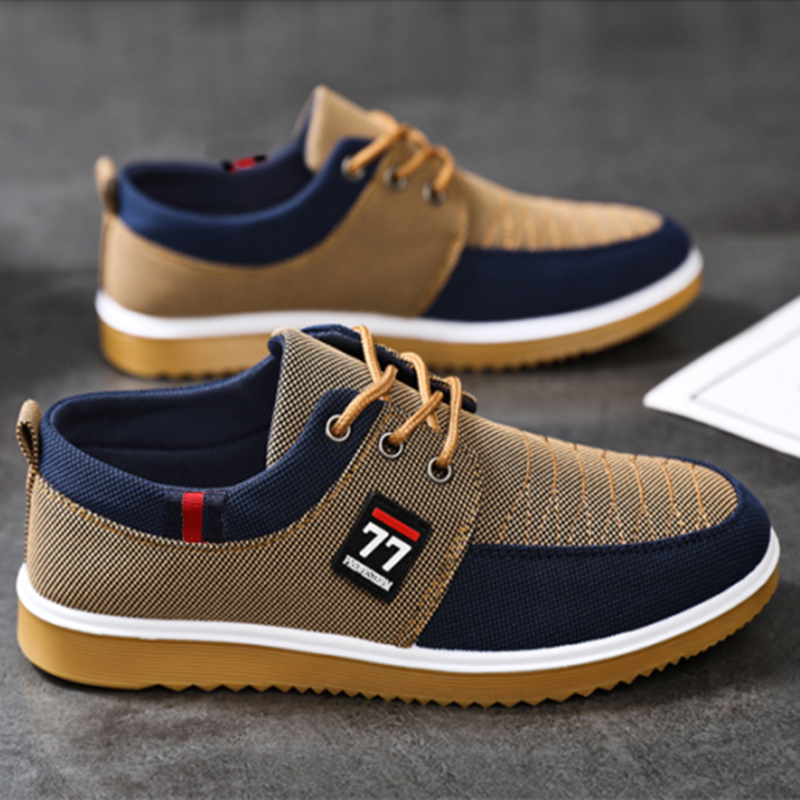 Nowe modne męskie buty sportow – Knit Fabric Lace Up Sneakers recenzja i cena