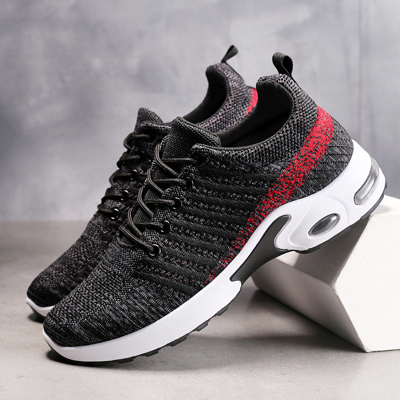 Męskie sneakersy, buty dzianin – Knit Fabric Lace Up Sneakers recenzja i cena