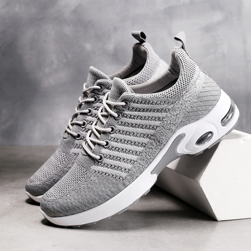 Męskie sneakersy, buty dzianin – Knit Fabric Lace Up Sneakers recenzja i cena